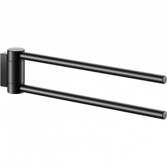 Полотенцедержатель двойной, поворотный KEUCO Plan черный матовый